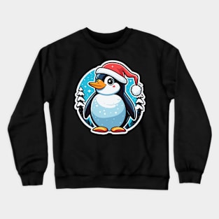 Penguin Christmas Illustration Crewneck Sweatshirt